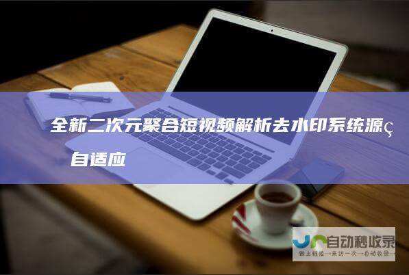 全新二次元聚合短视频解析去水印系统源码自适应双端