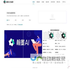 翰墨AI矢量图转换器_一键位图JPG、PNG图片在线转换矢量图形工具