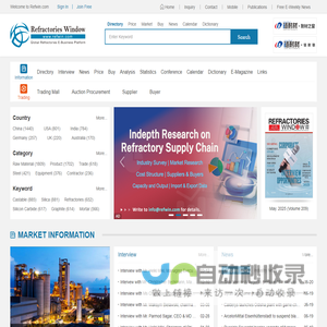 Refwin.com: World Refractories Market Information, Data, Suppliers, Online Trading